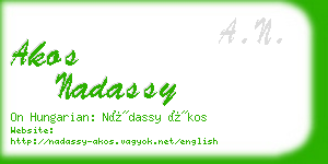 akos nadassy business card